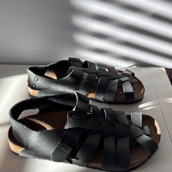 Birkenstock Papillio Phoenix Black Leather Fisherman Sandal Size 12 NWOT main image 7